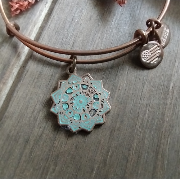 Alex and Ani Heart Chakra Charm Bangle Bracelet - Picture 3 of 9